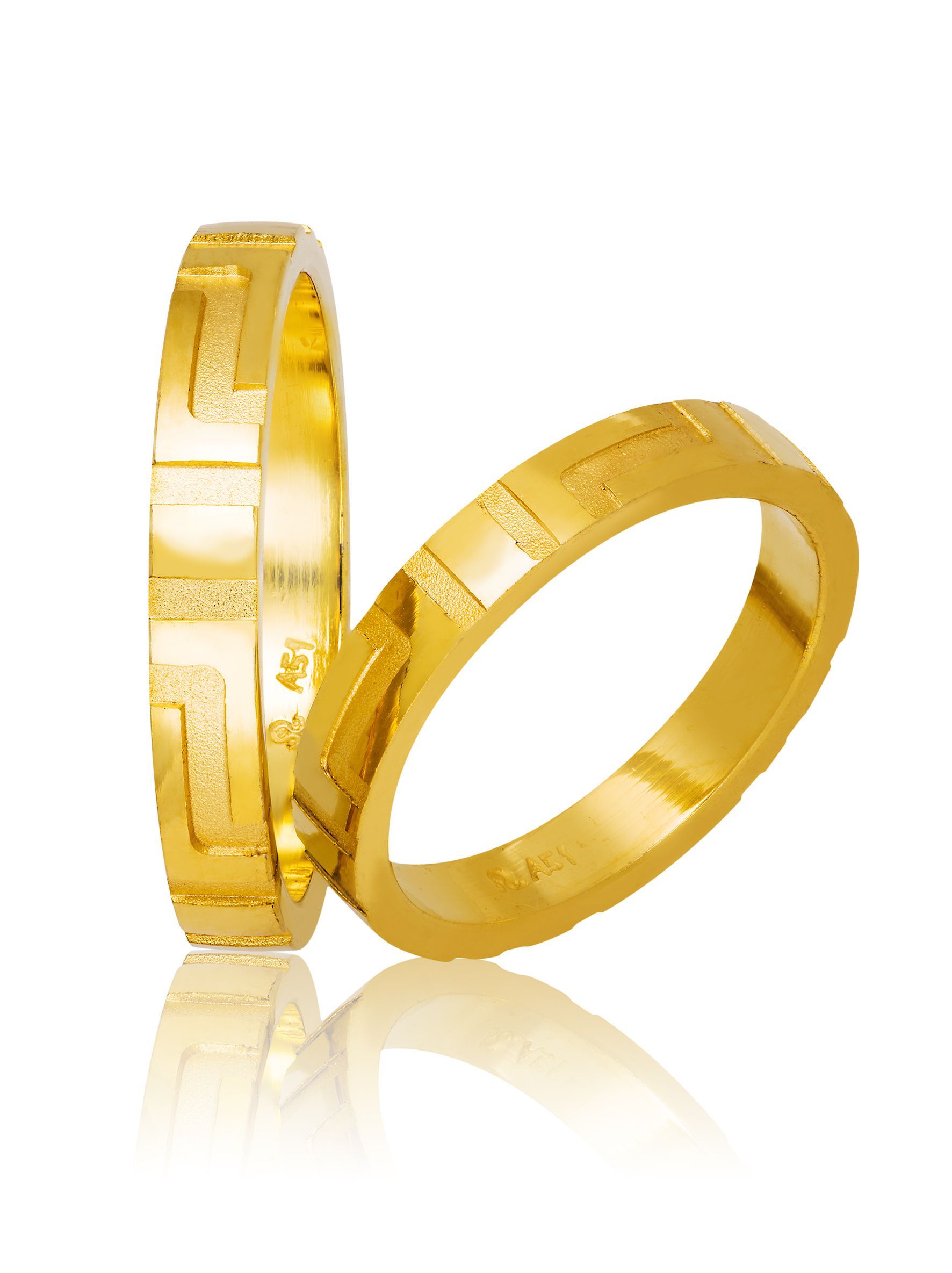 Golden wedding rings 3.5mm (code 714)